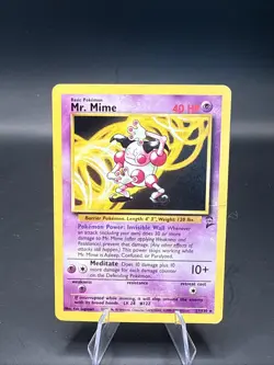 Mr. Mime Non Holo Rare Unlimited Base Set 27/130 LP Pokemon Card TCG 1999-2000 - Image 1