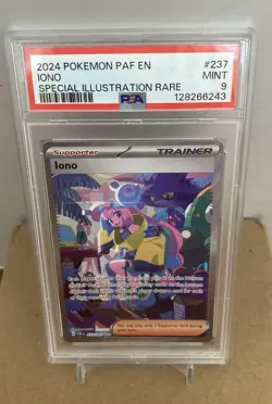 Iono 2024 Pokemon Paldean Fates Special Illustration Rare #237 PSA 9 MINT - Image 1