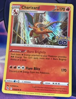 The Pokemon Company Charizard 010/078 Pokemon GO Holo Rare Pokemon TCG 2022 Eng - Image 1