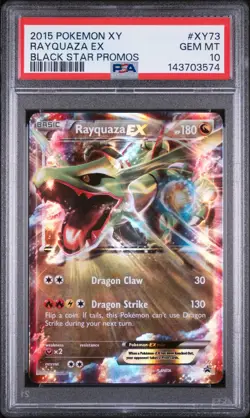 2015 POKEMON XY BLACK STAR PROMOS #XY73 RAYQUAZA EX PSA 10 - Image 1