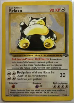 Relaxo 27/64 Jungle Snorlax German Pokemon TCG HP - Image 1