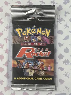 Pokemon Team Rocket Long Crimp Booster Pack - Mixed Artwork - sealed & unweighed - Image 1