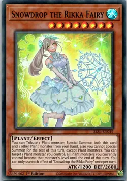Yugioh Snowdrop the Rikka Fairy SESL-EN019 1st Edition Super Rare NM - Image 1
