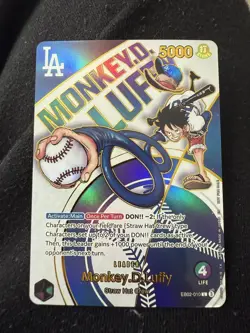 One Piece TCG Monkey.D.Luffy La Dodgers Proxy Card EB02-010 - Image 1