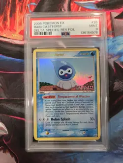 PSA 9 MINT Rain Castform Reverse Holo EX Delta Species #26 Pokemon Card - Image 1