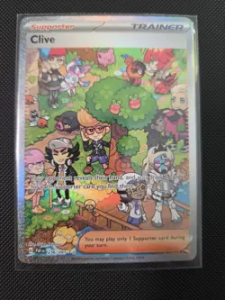 Pokemon TCG Clive Sir Paldean Fates Full Art Trainer Card 236/091 NM - Image 1