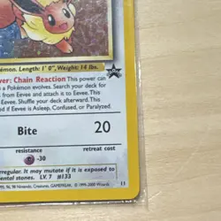 Pokemon Eevee Wotc Promo 11/53 Holo Promo 30 HP English Card 2000 - Image 4