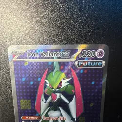 Iron Valiant ex 225/182 SV04 Paradox Rift Ultra Rare Holo Pokemon Card - Image 2