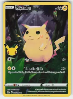 Pikachu 005/025 Holo Rare Celebrations Pokemon Near Mint - Image 1
