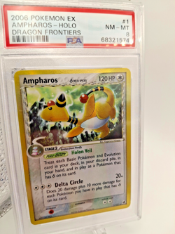 Ampharos - Dragon Frontiers - Holo - 1/101 - PSA 8 - 2006 Pokemon - Image 1