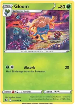 Gloom 002/196 Uncommon Lost Origin Pokemon - Image 1