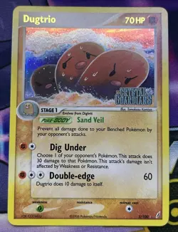 The Pokemon Company Dugtrio 5/100 Crystal Guardians Holo Rare Eng - Image 1