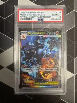 Pokemon Mega Charizard X ex Phantasmal Flames SIR PSA 10 - Image 1