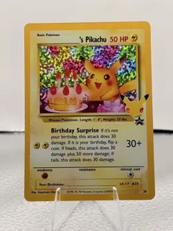 The Pokemon Company Birthday Pikachu 24/53 Wotc Promo Holo English 50 HP Basic - Image 1
