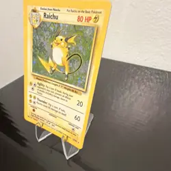 Pokemon TCG Raichu 14/102 Base Set Unlimited Holo Rare 1999 EN 80 HP - Image 3