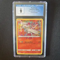 Pokemon Reshiram Shining Fates Card 017/072 CGC 9 Graded - Image 1