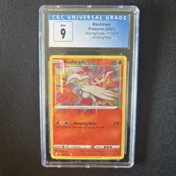 Pokemon Reshiram Shining Fates Card 017/072 CGC 9 Graded - Image 2