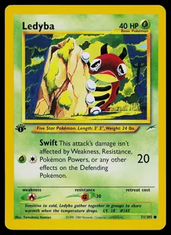 Pokemon Card - Ledyba Neo Destiny 71/105 1st Edition Common - Image 1