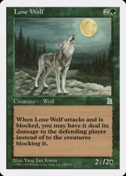 Lone Wolf Portal Three Kingdoms PLD Green Uncommon MAGIC MTG CARD ABUGames - Image 1