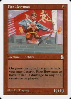 Fire Bowman Portal Three Kingdoms PLD Red Uncommon MAGIC MTG CARD ABUGames - Image 1