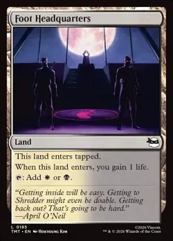 MTG Magic TMT TMNT - 1x EN NM 0185 C Foot Headquarters - Image 1