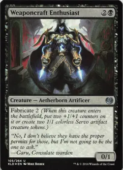 Weaponcraft Enthusiast FOIL U Kaladesh 105 MTG - Image 1