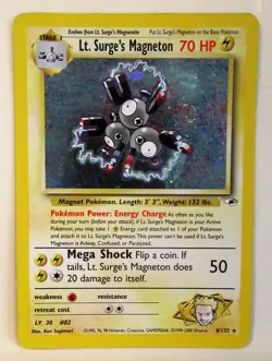 POKEMON-LT.SURGE'S MAGNETON 8/132-GYM HEROES-HOLO RARE-2000-INGLESE-USATA/GIOCAT - Image 1