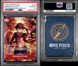 One Piece Monkey D. Luffy ST10-006 Treasure Booster Set Promo PSA 10 - Image 1
