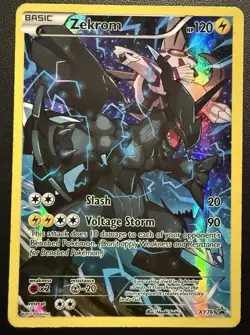 Pokemon TCG Zekrom XY XY76 Holo Promo Card LP/MP Black Star Ultra Rare - Image 1