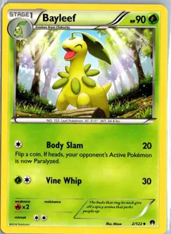 Bayleef 2/122 Uncommon - Pokemon XY Breakpoint Card LP - Image 1