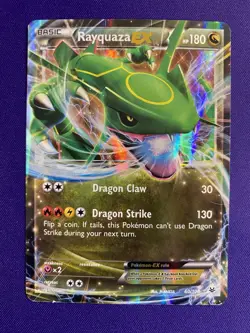 Damaged Rayquaza EX 60/108 Pokemon Card - Image 1