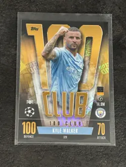 Champions League EXTRA 2023/24 Card 329 - Kyle Walker - 100 Club - Image 1