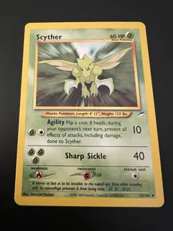 Scyther 55/105 Neo Destiny Unlimited 2002 Pokemon Card Uncommon NM - Image 1