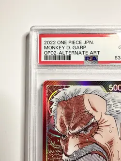 PSA 10 MONKEY D. GARP One Piece Japanese PARAMOUNT WAR 2022 OP02-002 ALT ART - Image 3