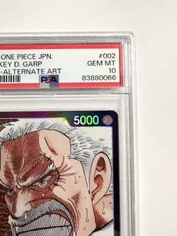 PSA 10 MONKEY D. GARP One Piece Japanese PARAMOUNT WAR 2022 OP02-002 ALT ART - Image 4