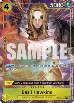 One Piece English - Basil Hawkins - Alt Art - PRB02 - OP10-109 - R- NM - Image 1