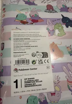 New! Pokemon Center We're Goomy Zip Binder 360 Card 9 Pocket Pokemon TCG - Image 3