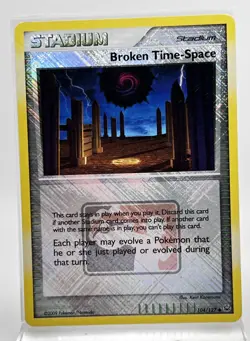 Broken Time-Space Crosshatch Holo 104/127 Pokemon Card 2009 League Promo LP - Image 1