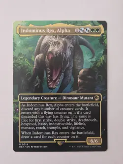 MTG - NM - Indominus Rex, Alpha (Borderless) - #14 - Jurassic World Collection - Image 1