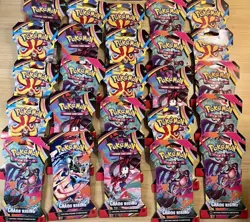 Pokemon TCG Chaos Rising Sleeved Booster Packs Lot of 25 Factory Sealed in Hand - Image 1