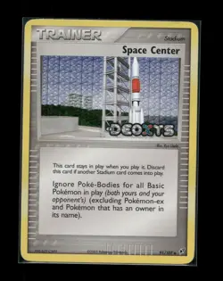 Space Center 91/107 Stamped Pokemon Reverse Holo Rare EX DEOXYS LP - Image 1