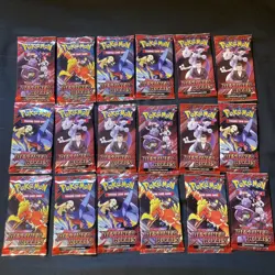 Pokemon TCG destined rivals half booster box unsealed opened box 18 packs - Image 1