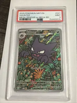 2025 POKEMON MEP EN-ME BLACK STAR PROMO #027 HAUNTER PSA 9 - Image 2