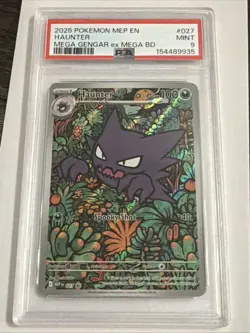 2025 POKEMON MEP EN-ME BLACK STAR PROMO #027 HAUNTER PSA 9 - Image 4