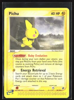 Pokemon TCG - Pichu Rare Sandstorm 20/100 MP - Image 1