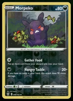 Morpeko 098/163 Uncommon Battle Styles Pokemon Reverse Holo Near Mint - Image 1