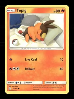 Tepig 31/236 Cosmic Eclipse NM/M Pokemon - Image 1