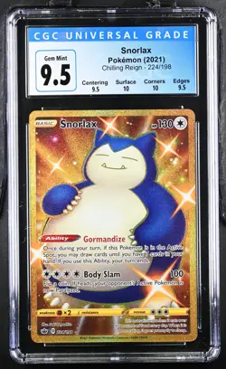 2021 Pokemon Chilling Reign #224 Snorlax Secret Rare Holo CGC 9.5 - Image 1
