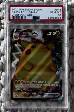 Pokemon Pikachu TCG VMAX Vivid Voltage 044/185 Ultra Rare PSA 10 - Image 1