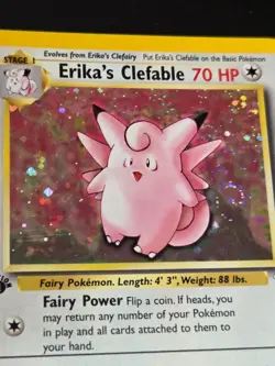 Vintage Pokemon Erika's Clefable 1st Edition Gym Heroes 3/132 LP - Image 3